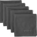 Pocket-Sized Sweat Towels - The Original Sweat Absorbing Handkerchiefs - Quick-Dry Microfiber Sweat Rags for Face, Hands, & Body - Men & Women - Gym, Sports, and Work (Dark Grey: 5 Pack)