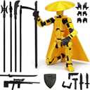 T13 Already Assembled Action Figure Accessories,T13 Multi-Jointed Movable 3D Printed Toys (Yellow-)