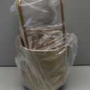 Deco 79 Metal Indoor Outdoor Planter Brushed Dome Large Planter Pot with Curved X-Shaped Bases, Set of 2 Planters 16", 13"H, Gold