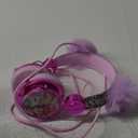 Kids Pom Headphones with Mic for Travel/Car/Plane,Added 85DB Limit Function&Shareport,Unicorns Gifts for Girls,On/Over Ear HD Stereo Wired Headsets with Nylon Cable-Hot-Purple