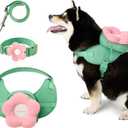VETRESKA Flora Dog Harness, Leash and Collar Set, No Pull Dog Vest Harness for Walking and Training, Adjustable, Easy Control and Soft Padded Pet Harness and Backpack for Small Medium Large Dogs, XS