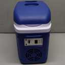 Iceblue Mini Fridge, 7 Liter /9 Cans Skincare Fridge with Belt, AC Plug & 12V Car Charger Dual-use Small Refrigerator, Compact & Portable Refrigerator for Car, Dorm, Travel, Picnic, Gift - Blue