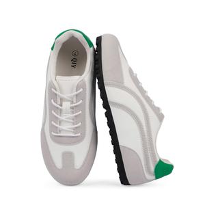 QIY Sneakers for Women Casual White Women's Fashion Sneakers Comfortable White Grey Walking Tennis Shoes Slip on Fall Cute Shoes 2026 Size 6