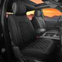 JOJOBAY Car Seat Covers for Dodge Ram,Fit 2009-2025 1500/2500/3500 HD Pick-up Truck,Crew,Regular,Quad,Mega Cab,Waterproof Synthetic Leather Seat Covers(5PCS-Full Set,Black)