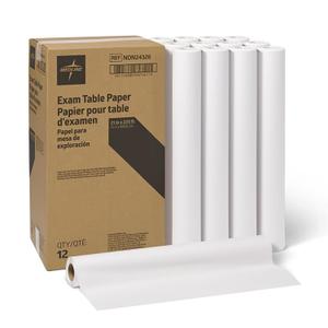 Medline Deluxe Medical Exam Table Paper, Smooth Finish, 21" x 225' (Pack of 12)