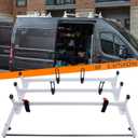 MELIPRON Cargo Van Roof Ladder Rack with Rear Cargo Roller Fit for 2013-2025 RAM ProMaster 3 Crossbars