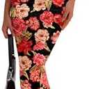 PRETTYGARDEN Women's 2026 Summer Floral Bodycon Maxi Dresses Ribbed Strapless Tube Casual Boho Party Long Dress M