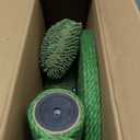 CTR1009A Marfa 25.25" Modern Jute Triple-Cactus Cat Scratching Post with Fuzzy Toy, Green