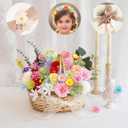 310Pcs Fake Flower Heads Mini Artificial Flower Bulk Silk Flowers for Decoration Small Faux Flower Heads Fabric Daisy Buds Floral for Crafts DIY Wedding Party Baby Shower Home Decor (Bright Colors)