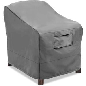 Vailge Patio Chair Covers, Lounge Deep Seat Cover, Heavy Duty and Waterproof Outdoor Lawn Patio Furniture Covers (Large, Grey)