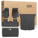 3W 2025 2026 Tesla Model Y Juniper (Not for Standard) Floor Mats with Rear Cargo Mat & Backrest Mat Only for Premium & Performance TPE Anti-Slip All Weather Accessories, Vigormold™