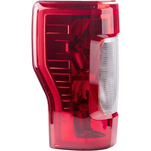 Left Driver Side Tail Light Compatible With 2017-2019 Ford F-250 F-350 Super Duty Rear Brake Lamps Replacement Taillights Bulb IncludedDirect Fit, Durable ABS, (No Blind Spot/LED)