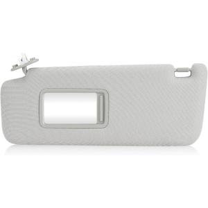 Left Driver Side Gray Sun Visor with Vanity Light Fit for Toyota 4Runner 2010-2023 Sunvisor Replacement 74320-35A91-B1