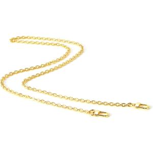 jiesinlov Long Purse Chain Strap mini CrossBody Handbag Gold thin Chains Shoulder Bag Strap Replacement,with Metal Buckles conversion kit for pochette (B 47.2in)