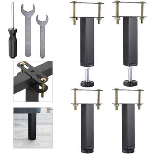 4Pack 7.8-10.6 Inch Adjustable Height Center Support Legs for Bed Frame Furniture Cabine Metal Feet Replacement 4Pack 7.8-10.6 Inch Adjustable Height Center Support Legs for Bed Frame Furniture Cabine Metal Feet Replacement