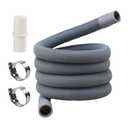 Universal Washing Machine Drain Hose, Professional Flexible with 1 Extension Adapter, 2 Hose Clamps, Replacement Accessories