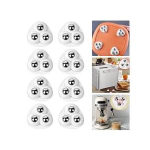 Self Adhesive Caster Wheels for Countertop  Furniture Sliders & Appliance Rollers for Kitchen, Coffee Machine, Blender, Oven  Easily Solves The Problem of Desktop Sliding (White, 16pcs)
