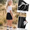 5 Pack Girls Cotton Athletic Shorts with Pockets and Elastic Drawstring Waist Summer Wear for Girls 4-14 Years