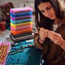 Glenmal 20 Packs Plastic Pencil Box Stackable Pencil Case Bulk Crayon Box with Snap Tight Lid Plastic Brush Painting Storage Organizer for School Office Home Supplies (Vibrant)