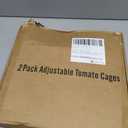 60 Inch Round Tomato Cages for Garden - 2 Pack Heavy Duty Metal Tomato Trellis Plant Support, Adjustable Height & Stackable, Easy Assembly for Outdoor Climbing Plants