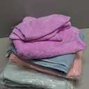 Preboun 12 Pcs Bath Towels and Washcloths 4 Sets Microfiber Bathroom Beach Pool Towel Set Quick Dry Coral Velvet Highly Absorbent for Fitness Sports Shower Travel Spa Hotel(Pastel Colors)