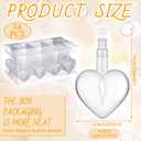Gemscream 24 Pack Heart Bubbles for Wedding Mini Heart Bubble Wand Bulk for Guests Send Off Party Supplies Valentine Anniversaries Celebration(White)