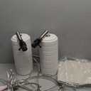 PoKat 23" Table Lamp, Farmhouse Bedside Lamps for Bedroom Set of 2, Ceramic End Table Lamps for Living Room, Traditional Nightstand Desk Lamps, Frosted White Lamps, Medium