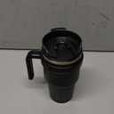 20 oz Insulated Coffee Mug Tumbler with Handle, Stainless Steel Travel Mug Tumbler with Lid and Straw,Double Wall Vacuum Leak Proof Ice Coffee Thermal Cup, Black