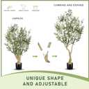 LYERSE Olive Tree 5ft - Olive Trees Artificial Indoor - Faux Olive Tree 5ft with Large Olive Branches and Lifelike Fruits - Fake Olive Tree for Modern Home Office House Living Room Decor