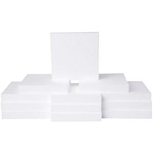Silverlake 6x6x1 Craft Foam Squares for Styrofoam Board Projects (12-Pack)