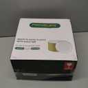 FOCUSLINE 100 Count Gold Plastic Plates 10.25 Inch, Disposable Heavy Duty Dinner Plates, Premium Hard Plastic Plate Fancy Disposable White Plate with Gold Rim