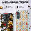 Cute Christmas Phone Case for iPhone 16 Gingerbread Man, Clear Design Shockproof Protect Women Phone Case for iPhone 16 Kids Girls