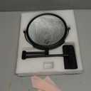 BTremary 8 Wall Mounted Magnifying Makeup Mirror 1X/7X Wall Mount Mirror Swing Arm Two-Sided 360 Swivel Bathroom Shaving Mirror for Men and Women in Hotel/Home, Black