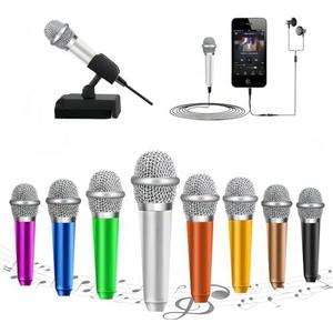JeMii Mini Microphone,Tiny Microphone,Phone, Asmr,Mini Karaoke,forVoiceRecording Chatting and Singing on iPhone,Android,PC(Silver)