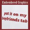 Put It On My Boyfriends Tab Hat, Funny Vintage Trucker Hats Adjustable Cap for Men Women Classic Baseball Cap