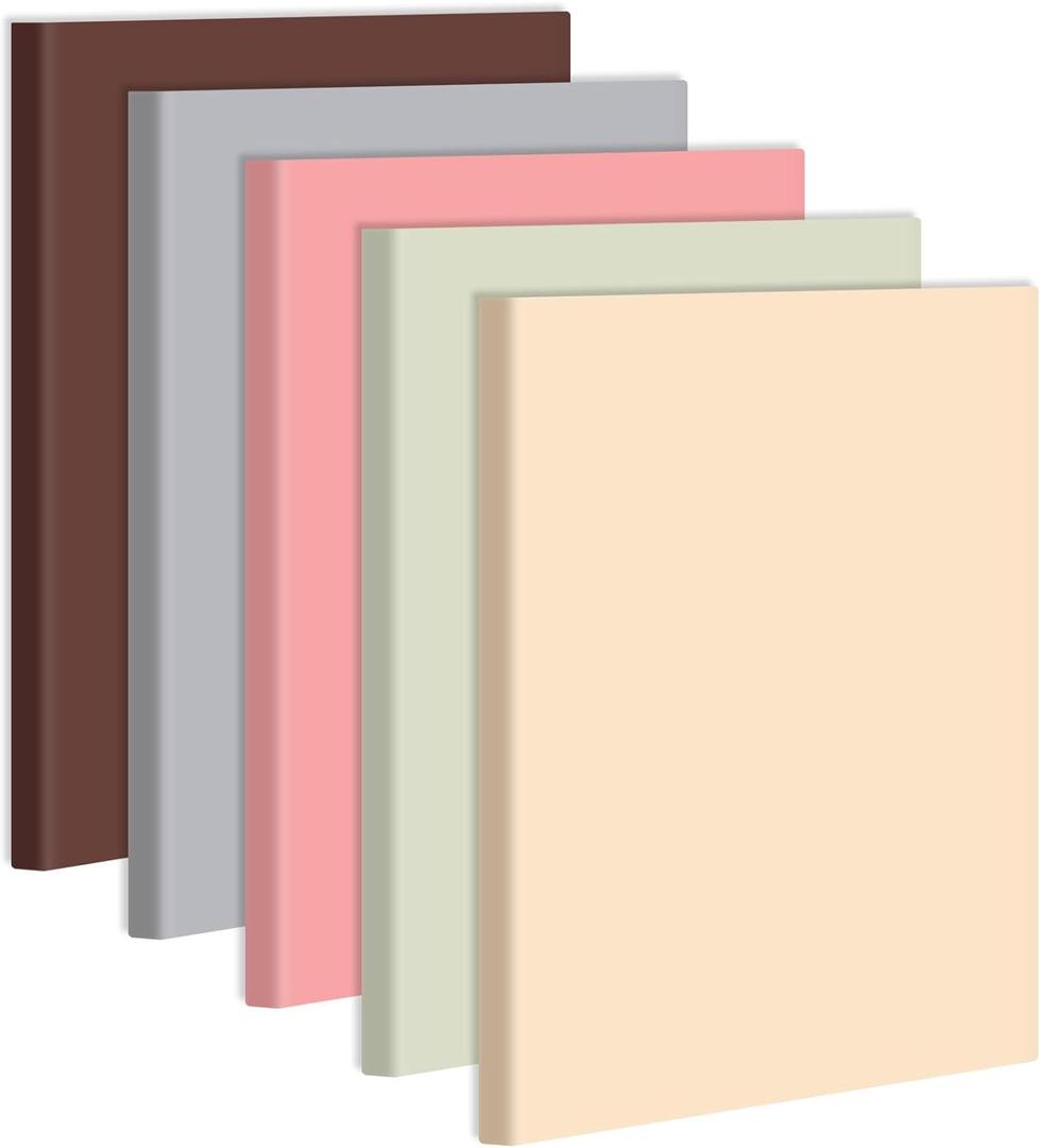 Tenceur 5 Pcs A4 College Ruled Notebook 8.5'' x 11'' Lined Journal 200 Pages Lined Artificial Leather Sketchbook for Writing Office School Business Home Gifts Supplies(Multi Color)