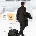 Ponhog Rolling Laptop Bag - Rolling Briefcase with 4 Spinner Wheels, 15.6 Inch 1680D Nylon Water Resistant Computer Bag for Men and Women Work Travel, Black (Black, 15.6in)