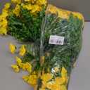 Artificial Flowers for Outdoors Fake Flowers Plants for Spring Summer Decor, 12 Bundles Silk Morning Glory with Eucalyptus Look Real UV Resistant Yellow Faux Flowers for Outside Planters Yard Patio