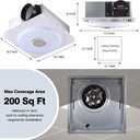 Bathroom Exhaust Fan with Bluetooth Speaker and Light, 190 CFM Powerful Vent Fan, Music-Sync 7-Color RGB Light, 3 Color Temperatures, 1.0 Sone Ultra Quiet, Ceiling Mount, 13.78'' *13.78''