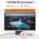 Mamol 19 Inch Computer Privacy Screen Filter for 5:4 Widescreen Monitor, Removable Eye Protection Anti Glare Spy Blue Light Filter Privacy Shield, Anti Scratch Screen Protector Film 19 In