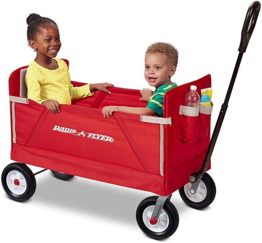 Radio Flyer Stroller Wagon for Kids and Cargo, All-Terrain Wagon with Rubber Tires, Red
