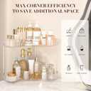 2-Tier Corner Bathroom Counter Organizer, Large Makeup Organizer For Vanity, Skincare Perfume Organizers For Women Or Men, Exquisite Corner Shelf For Bathrooms, Kitchens, Or Bedroom, (Clear, 2 Tier)