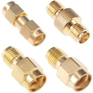 4pcs SMA to RP-SMA Coax Connector SMA Male/Female to RPSMA M/F RF Coaxial Adapter Kit for Radio Antenna FPV(F166-4)