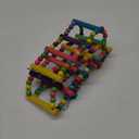 DS. DISTINCTIVE STYLE Bird Ladder Toys Coloured Flexible Parrot Swing Bridge Wooden Cockatiel Cage Hanging Climbing Ladder (39 in (16 Steps))