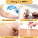 Hydrocolloid Bandages Roll for Wound Care, 2" x 16FT Self-Adhesive Dressing, High Absorbent Hydrocolloid Tape, Customizable Patch Size, Waterproof, First Aid Kit Essential