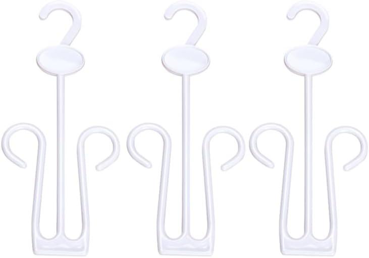 LIOOBO 15 Shoe Display Hangers, 15 Piece, Plastic, White for Setup