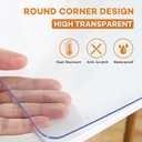 PoPoTo 48x48 Inch New Clear Table Pads for Dining Room Table High Transparent PVC Table Cover Protector Heat Resistant Easy Clean Wipeable Desk Pad Mat Clear Plastic Tablecloth Protector 1.5mm Thick