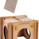 Misters Favorite Cat Scratcher & Hideaway House  XL Cardboard Jungle Gym & Cat houses for Large Cats & Chonky Cats  Indoor Kitty Playhouse, Cat Condo, Pet Bed, Cat Furniture, Scratch Pad & Cat Cave