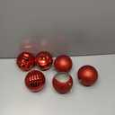 Benjia Extra Large Size Outdoor Christmas Ornaments, Oversized Huge Big Shatterproof Xmas Christmas Plastic Balls for Outside Lawn Yard Tree Hanging Decorations (4"/100mm, Red, 6 Packs)