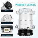 AC Compressor with Clutch for Escalade 5.7L 1999 2000, Silverado 5.7 1995-1998, Suburban 1500 5.7L 1996-1999, Yukon 5.7 1996-2000, for Cadillac/Chevrolet/GMC C1500 C2500 C3500 K1500 K2500 K3500
